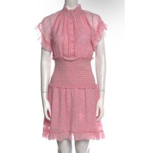 Jonathan Simkhai silk peasant dress coquette romantique cottage core women's 8